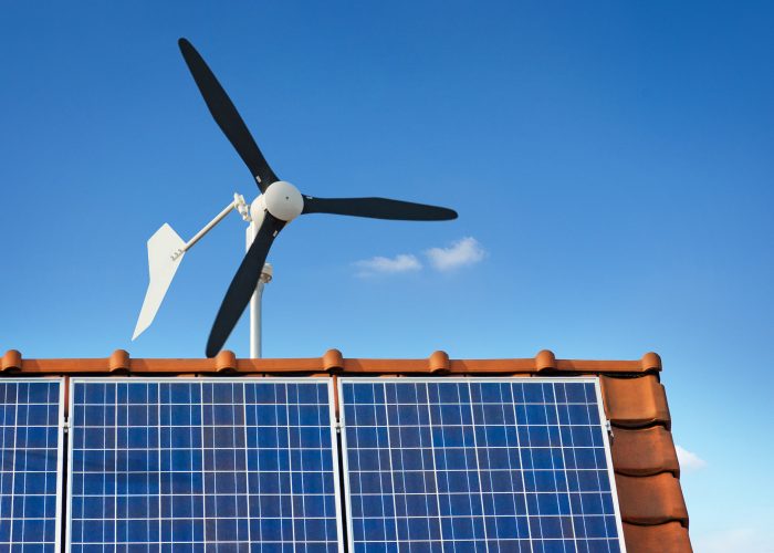 Kleinwindkraftanlage Kleinwindanlage Photovoltaik auf Hausdach Kleinwindkraftanlage Kleinwindanlage Photovoltaik auf Hausdach